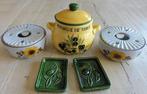 SALE,  2 x Vintage theelicht met zonnebloemen, Ophalen of Verzenden