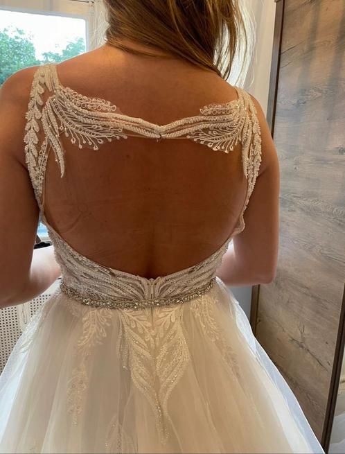 Trouwjurk Amelie maat 40, Kleding | Dames, Trouwkleding en Trouwaccessoires, Zo goed als nieuw, Trouwjurk, Wit, Ophalen