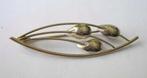 Rusch, sierlijke zilveren broche uit de Bauhaus periode (644, Ophalen, Zo goed als nieuw, Zilver, Zilver