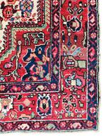 Handgeknoopt Perzisch wol Hamadan tapijt medallion 145x223cm, Gebruikt, 100 tot 150 cm, Crème, 200 cm of meer