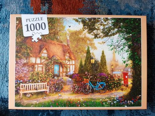Dromerige zomerse puzzel. Cottage 1000 stukjes., Hobby en Vrije tijd, Denksport en Puzzels, Zo goed als nieuw, Legpuzzel, 500 t/m 1500 stukjes