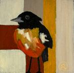 Gekleurde vogel abstract, Antiek en Kunst, Kunst | Schilderijen | Modern, Ophalen of Verzenden