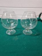 Cognacglas groot twee stuks, Ophalen of Verzenden