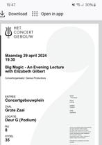 Big Magic - An Evening Lecture with Elizabeth Gilbert, Tickets en Kaartjes, Overige Tickets en Kaartjes