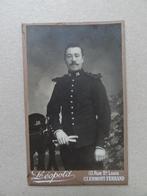 Oude portretfoto, atelier Léopold Clermont Ferrand, militair, Antiek en Kunst, Verzenden
