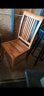 3 teak houten stoelen, Drie, Gebruikt, Hout, Ophalen