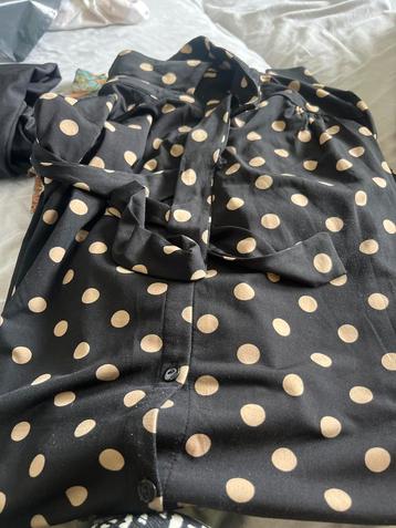 Zwarte blouse met stippen, maat 46 Norah beschikbaar voor biedingen