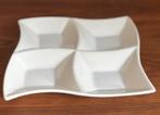 Vier vakken keramiek schaal 25x 25cm - nieuw, Keramiek, Nieuw, Ophalen of Verzenden, Schaal of Schalen