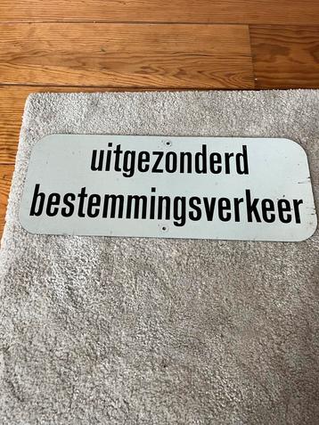 Vintage Metalen Verkeersbord - Uitgezonderd Bestemmingsverke beschikbaar voor biedingen