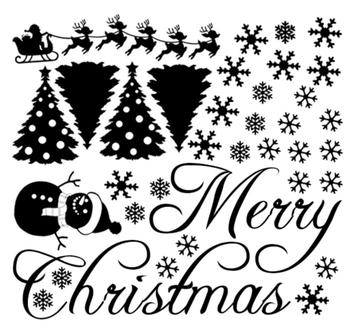 Statische herbruikbare raamstickers feestdagen kerstmis beschikbaar voor biedingen