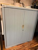 Metalen roldeurkast – 140 cm hoog, Huis en Inrichting, Kasten | Roldeurkasten en Archiefkasten, Ophalen, Gebruikt, 100 tot 150 cm