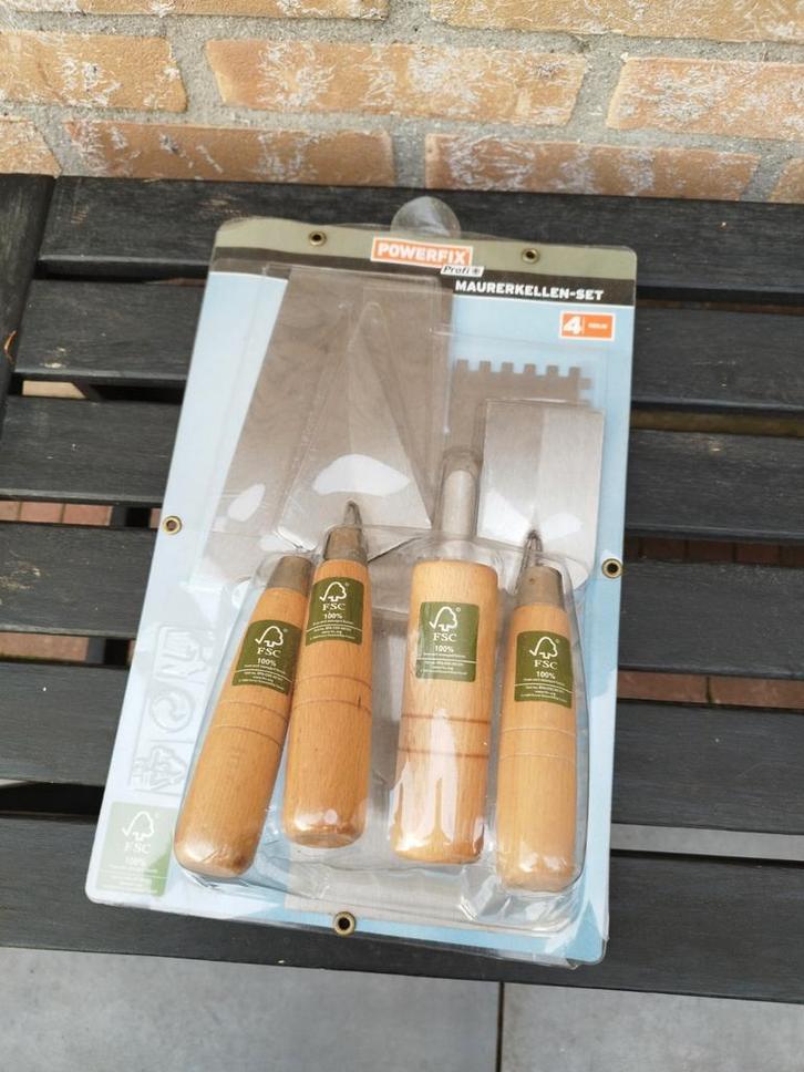 Powerfix Profi Maurer Kellen Set - 4 Delig - Nieuw, Doe-het-zelf en Verbouw, Gereedschap | Handgereedschap, Nieuw, Ophalen of Verzenden