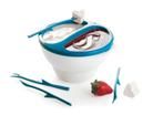 Tupperware Allegra Micro Delice/Chocolade fondue Blauw/Wit, Huis en Inrichting, Keuken | Tupperware, Ophalen of Verzenden, Nieuw