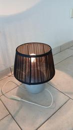 schemerlamp tafellamp nachtlamp vintage keramiek blauwgrijs, Stof, Nieuw, Ophalen of Verzenden, Vintage retro