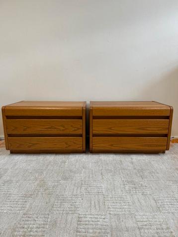 Vintage nachtkastjes Moser mid century fineer ladekast retro beschikbaar voor biedingen