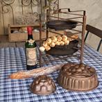 Koperen bakvorm oude brocante puddingvorm *Etage3*, Huis en Inrichting, Gebruikt, ., Ophalen of Verzenden, .