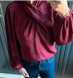 Bordeaux rode blouse, overslag gedraaide top van freebird, Maat 42/44 (L), Ophalen of Verzenden, Zo goed als nieuw, Freebird