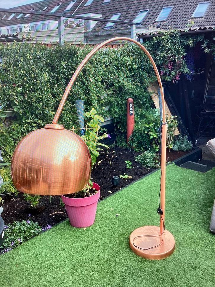 Bronzen Booglamp - Opknapper, Huis en Inrichting, Lampen | Vloerlampen, Gebruikt, 150 tot 200 cm, Metaal, Ophalen