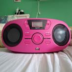 Bigben Radio/CD Speler - Roze, Audio, Tv en Foto, Radio's, Ophalen of Verzenden, Gebruikt, Radio, Met cd-speler