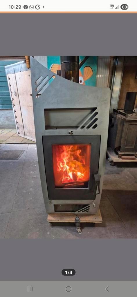 Design Houtkachel Haas en Sohn  8kW - Gereviseerd, Huis en Inrichting, Kachels, Ophalen