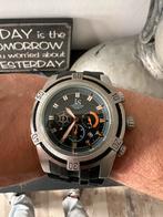 Joshua & Sons Heren Horloge, Sieraden, Tassen en Uiterlijk, Horloges | Heren, Gebruikt, Staal, Polshorloge, Kunststof