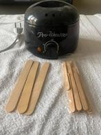 Zwart waxapparaat met wax spatels (groot en klein), Ophalen of Verzenden, Gebruikt