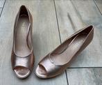 Lina Locchi pumps peeptoe maat 37 champagne zilver roze, Ophalen of Verzenden, Zo goed als nieuw, Roze