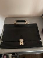 Vintage Zwarte Leren Tas, Overige merken, Gebruikt, Minder dan 30 cm, 25 tot 40 cm