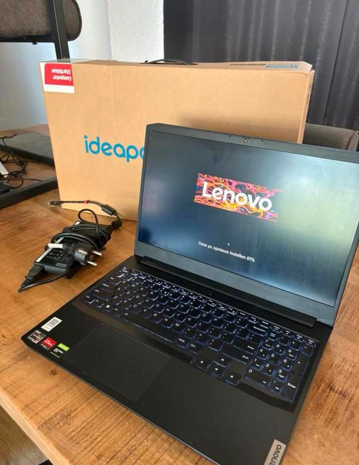 Lenovo ideapad gaming 3 15-RYZEN5, Computers en Software, Windows Laptops, Zo goed als nieuw, 15 inch, SSD, 2 tot 3 Ghz, Qwerty
