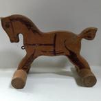 Antiek houten speelgoed paard op wielen, Antiek en Kunst, Ophalen of Verzenden