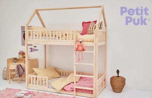 Halfhoog Stapelbed Mathilda Petit Puk + Matrassen, Kinderen en Baby's, Kinderkamer | Stapelbedden en Hoogslapers, Zo goed als nieuw