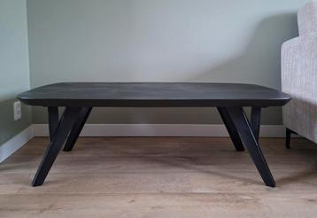Salontafel zwart acaciahout Coffeetable black wood 120x65x40 beschikbaar voor biedingen