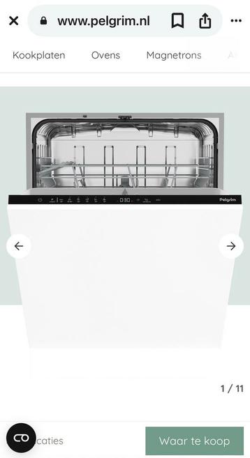 Pelgrim volledig geintegreerde vaatwasser82cm Hoog GVWC210L beschikbaar voor biedingen