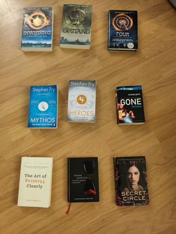 Maximaal 5 euro per boek: Inwijding, Mythos, Heroes, Gone beschikbaar voor biedingen