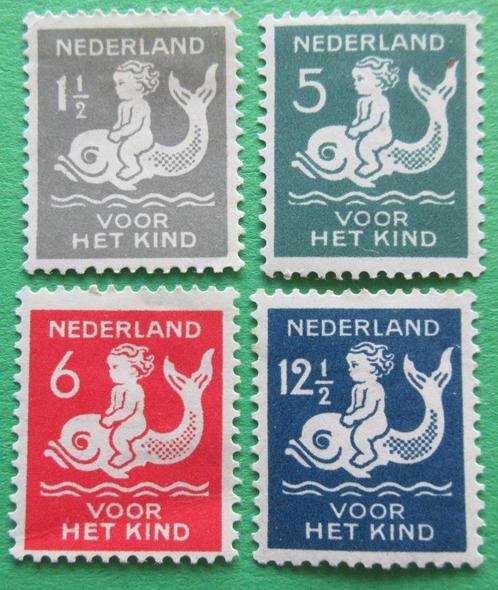 Nederland NVPH 225 - 228 Kinderzegels 1929 ongebruikt, Postzegels en Munten, Postzegels | Nederland, Postfris, T/m 1940, Verzenden
