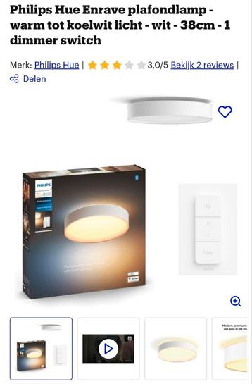 Philips Hue Enrave plafondlamp dia 38 cm maat M beschikbaar voor biedingen