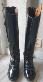 GEBRUIKTE MONDINI LAK RIJLAARZEN MET VETERTJE, MAAT 39 M, Dames, Gebruikt, Dressuur, Ophalen of Verzenden