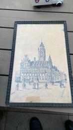 Pentekening ets Middelburg H Estgerbuh, Antiek en Kunst, Ophalen of Verzenden