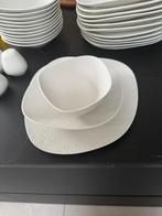 Nieuwe Witte elegante servies! 1x gebruikt nieuw!, Ophalen