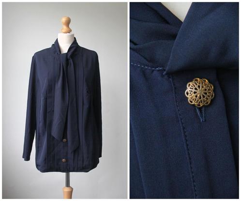 Atelier GS - goldner schnitt blouse / blauw goud / maat 44, Kleding | Dames, Blouses en Tunieken, Zo goed als nieuw, Maat 42/44 (L)