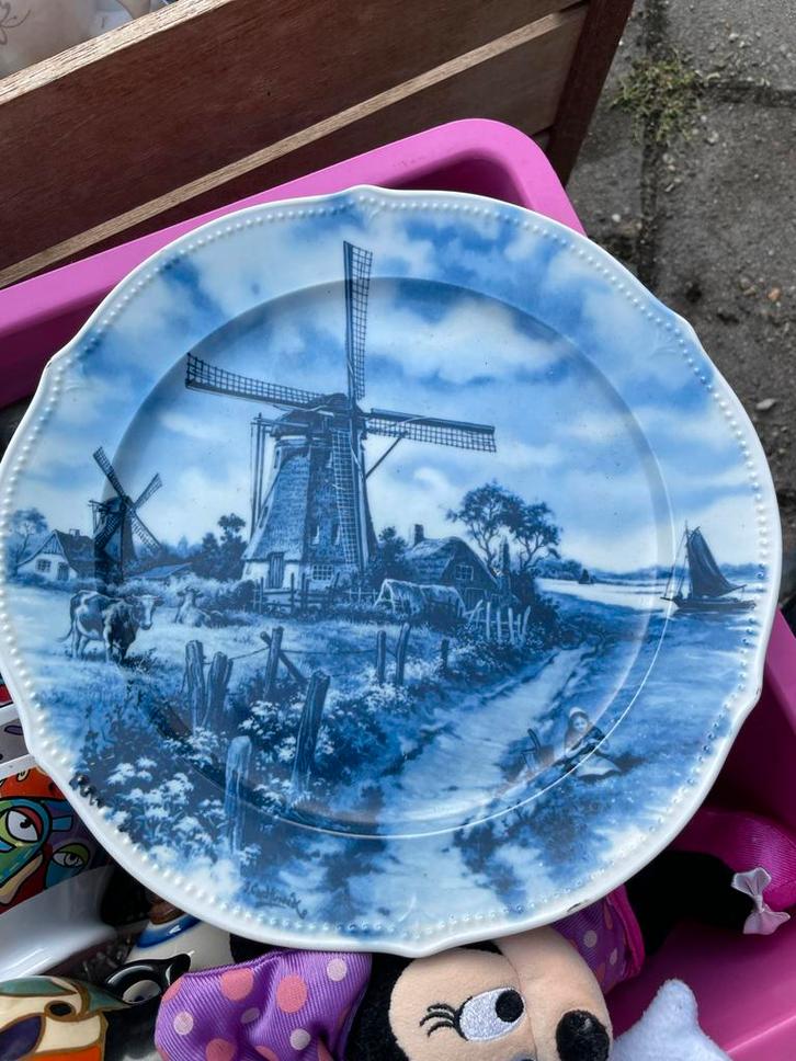 Delfts Blauw Wandbord Windmolen Holland 1984 Ter Steege BV H, Antiek en Kunst, Antiek | Wandborden en Tegels, Ophalen of Verzenden