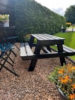 Prachtige gitzwarte picknicktafel voor de kids, Ophalen, Nieuw, Hout