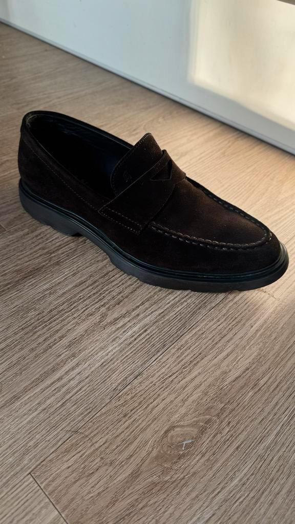 Hogan Penny Loafers - Maat 44.5, Kleding | Heren, Schoenen, Zo goed als nieuw, Loafers, Bruin, Ophalen of Verzenden