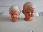 2 oude poppen hoofdjes, Gebruikt, ., Ophalen of Verzenden, .