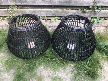 2 Grote Zwarte Lantaarns - 60cm beschikbaar voor biedingen