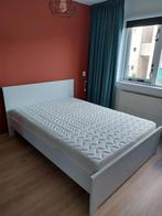Tweepersoonsbed 140x200 + matras (optioneel), Huis en Inrichting, Slaapkamer | Bedden, Ophalen, Gebruikt, Wit, Tweepersoons