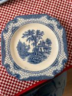 8 Adams bordjes blauw vierkant Landscape, Antiek en Kunst, Antiek | Servies los, Ophalen of Verzenden