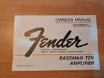 Owners manual Fender Bassman 10, Ophalen of Verzenden, Zo goed als nieuw