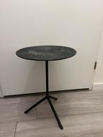 Zwarte Beliani bijzettafel (Loods 5), Minder dan 55 cm, Metaal of Aluminium, Rond, Zo goed als nieuw