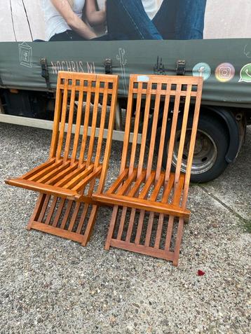 Houten Klapstoelen - Set van 2 beschikbaar voor biedingen
